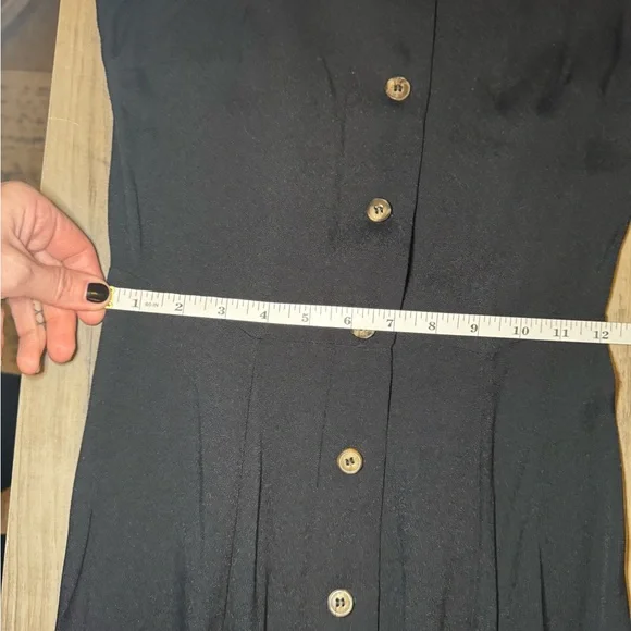 Reformation Charcoal Button-Up Dress - Picture 4 of 9